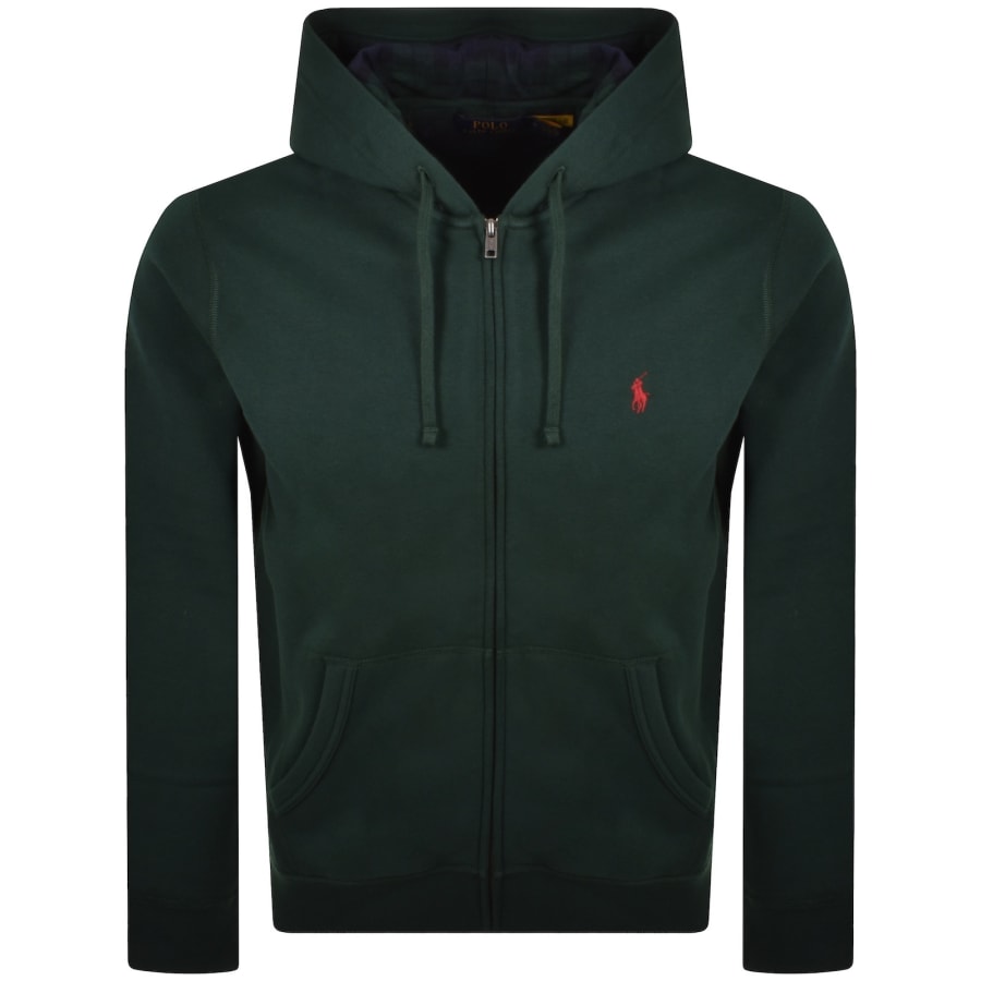 Ralph Lauren Full Zip Hoodie Green | Mainline Menswear us